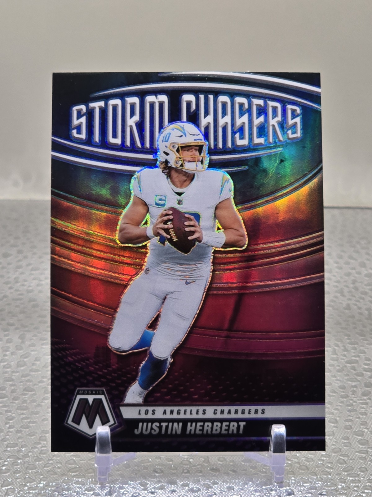 SSP Justin Herbert 2022 Panini Mosaic Storm Chasers Case Hit LA Chargers QB1