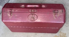 Vintage Simonsen Tackle Box Contents Large 19 X  10.5 X 8.5 Wood Lure Bobbers