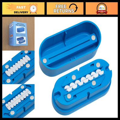 Pill Splitter with Accurate Alignment, Sturdy Blade & Guard for Round/Oblong Pil