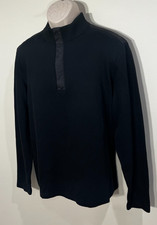 Boss Hugo Boss Parsano Regular Fit Black Half Zip Long Sleeve Sweater Size: XXL