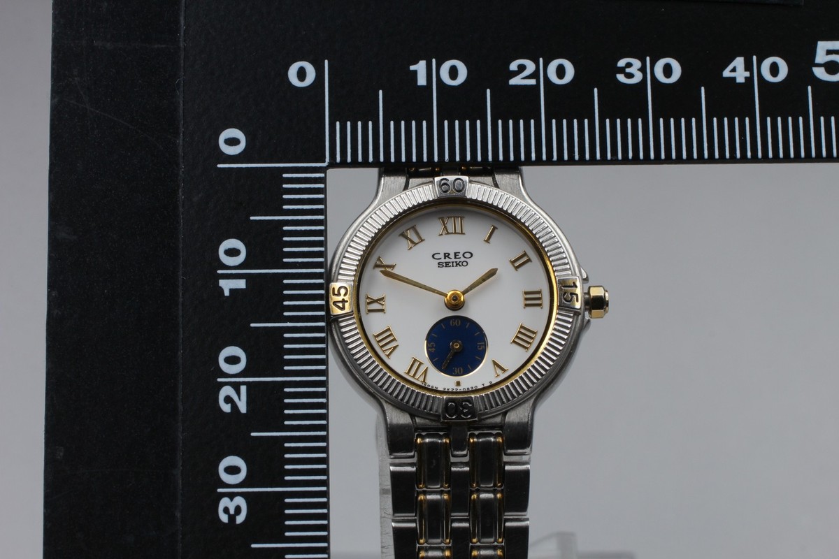 seiko CREOクオーツ Vintage 1990 Exc+5 Seiko Creo 2K22-0A30 Small Second Quartz Womens