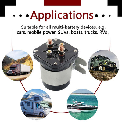 500 Amp Battery Isolator and Relay for Marine, Mobile Audio, Off-Road, Power ...