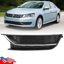 Front Fog Light Grille Grill Cover Chrome Trim Left LH For VW Passat 2012-2015