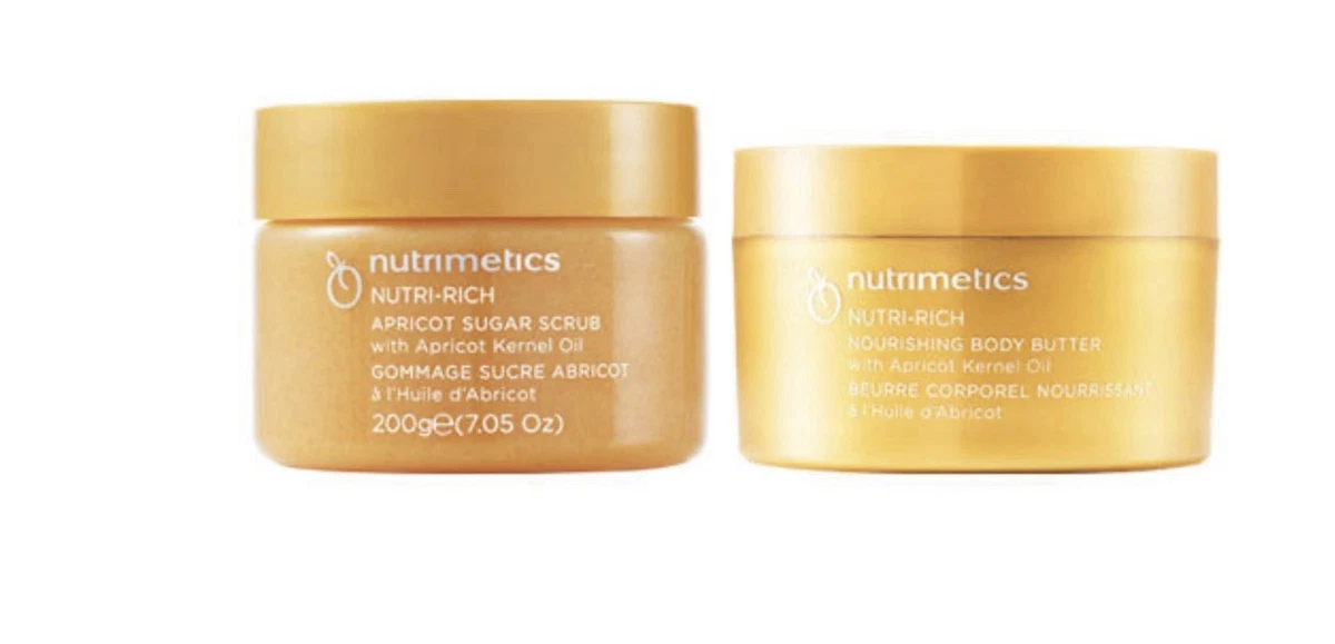 2 Items Nutri-Rich Sugar Scrub Nourishing Body Butter Apricot Nutrimetics