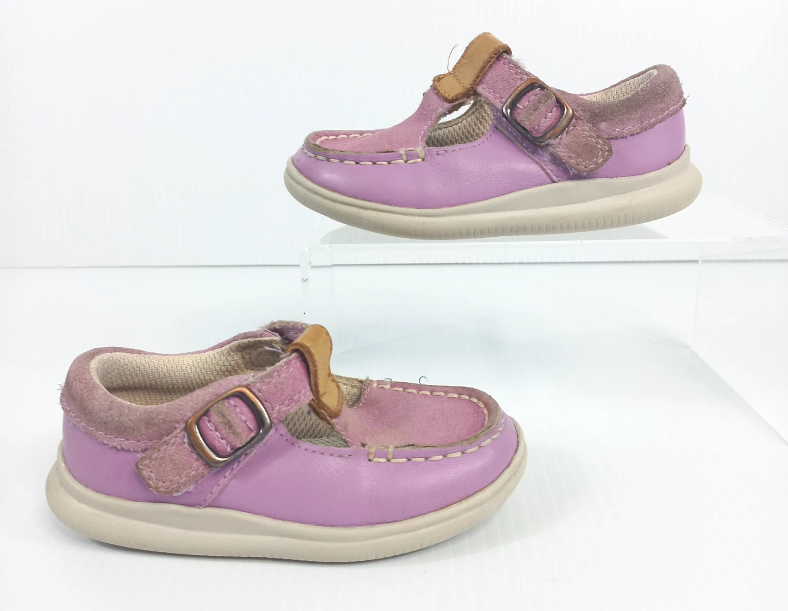 Scarpe da passeggio Clarks bambino ragazza viola lilla 5 F prime