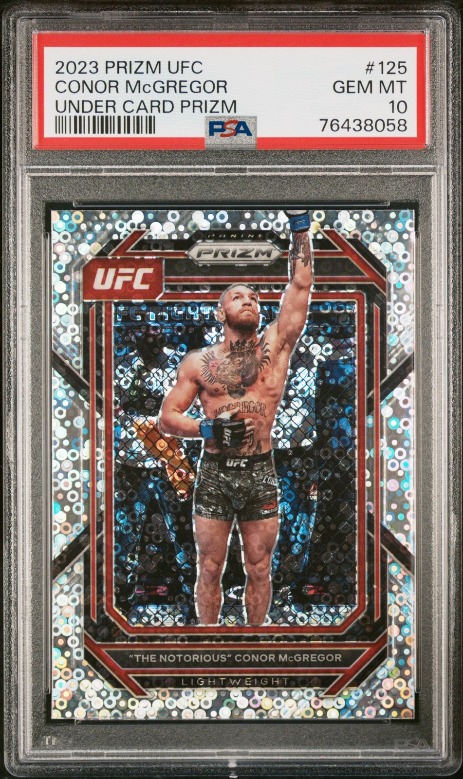 2023 Panini Prizm UFC Prizms Under Card Conor Mcgregor #125 PSA 10