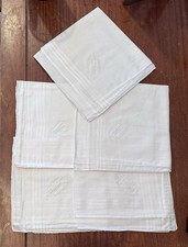 Men's Cotton Handkerchief White W Set of 3