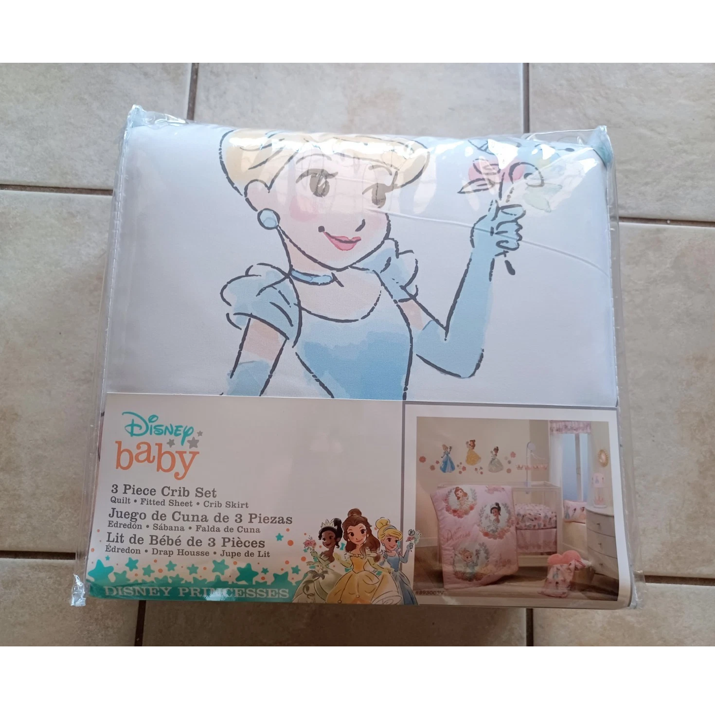 Disney Baby Princesses 3 Piece Crib Bedding Set Pink Multicolor Polyester
Opens in a new window or t