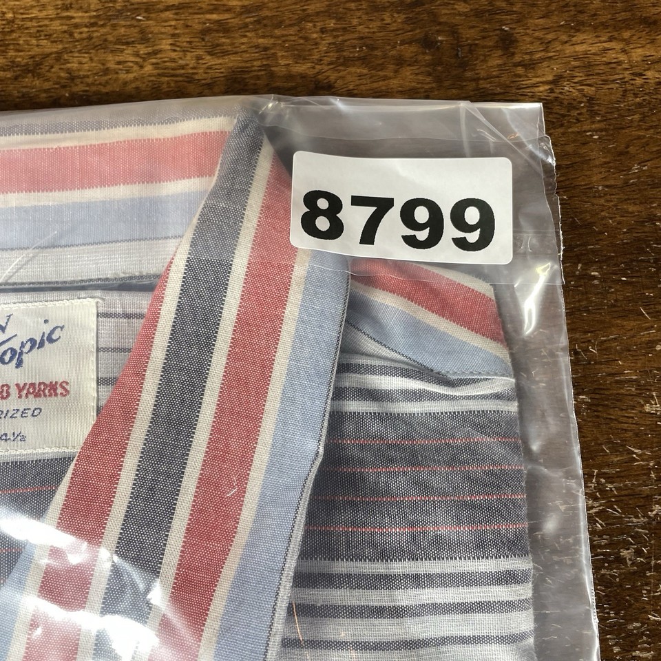 VINTAGE 50s 60s Town Topic Shirt Mens Small Striped Surf Cotton ...
