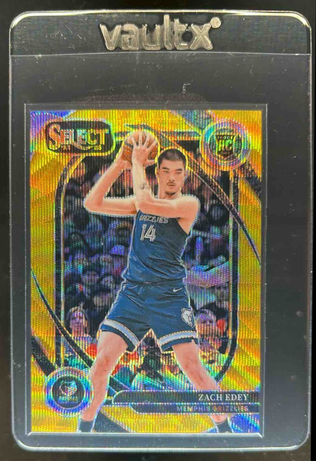 2024-25 Select Zach Edey Courtside Gold Wave Prizm RC #5/10 Grizzlies