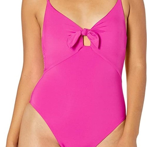 Trina Turk Women's Standard High Leg Tie Front One Piece Swimsuit – Size 2 - Picture 1 of 10