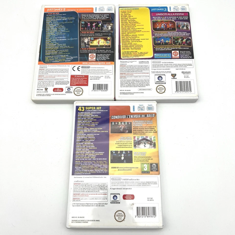 LOTTO 8 Giochi Nintendo Wii - Just Dance Mario Power Tennis - Immagine 3 di 4