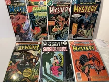 DC Horror Marvel Bronze Comic Lot (7) House Mystery Beware Swamp Thing Sinister