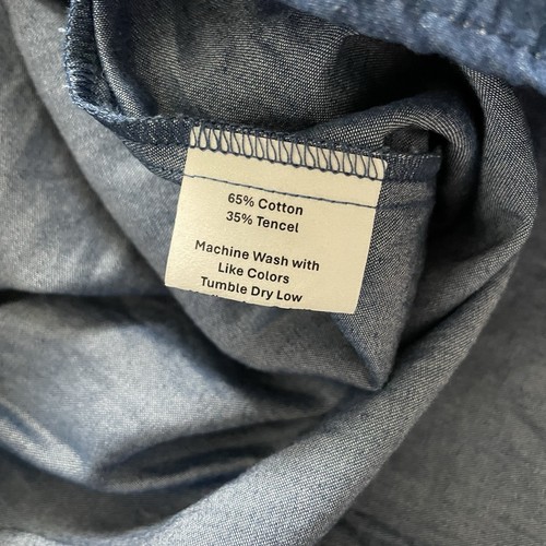 Sara Campbell Dress Extra Small Denim Tiered Summer 3/4 Sleeve Short Vacation - Picture 7 of 8