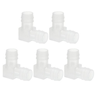 5Pcs 5/8'' Plastic Hose Barb 90 Degree Elbow, l Fittings Equal Barbed Joint