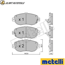 Brake Pad Set Disc Brake 22-0756-0 for Lexus IS/SportCross Toyota 3.0L 6cyl