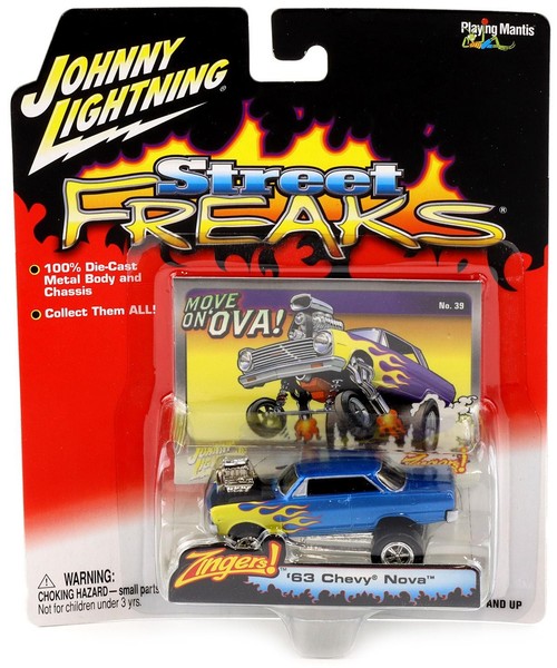 1:64 Johnny Lightning '63 Blue Metallic Chevy Nova Street Freaks-image