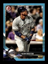 2018 Bowman  Sky Blue /499 Keon Broxton #7 Milwaukee Brewers