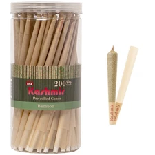Kashmir Pre Rolled Cones Bamboo King Size 200 Ct Rolling Paper Cones W/Tips