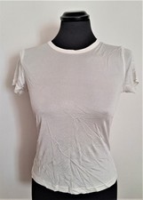 Jersey Shirt; reine Seide; weichweiß; Größ...