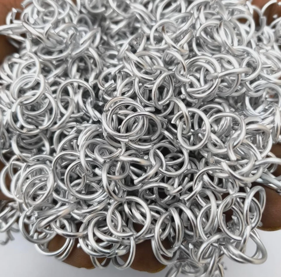 Anillo de salto abierto de aluminio conector hágalo usted mismo plateado calibre 16 anillos sueltos SCA Foto 2 de 4