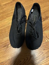 Jazz Shoes SANSHA CanvasNeoprene "Tivoli" black lace up Size 9 US 7 - 7.5