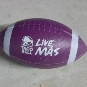 Taco Bell Live Mas Purple Mini Football Ball, Plastic Mini Football Toy