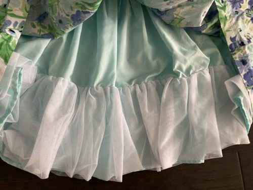 Gymboree Blue, green and white formal floral spring dress size 5 - Picture 4 of 5