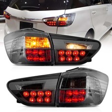 VLAND LED Clear Lens Tail Lights For Toyota Wish 2009-2015 Rear Brake Lamps Pair
