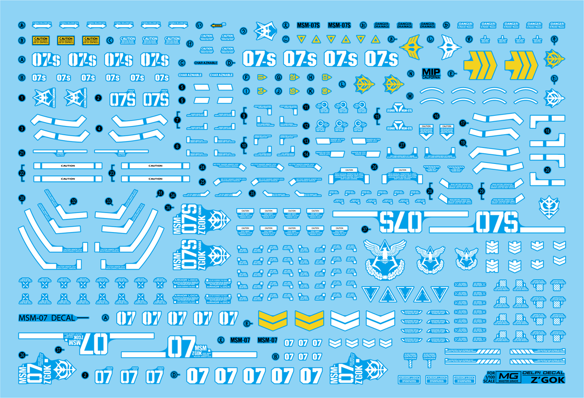 Delpi Water Decal For MG Z'Gok - US | eBay