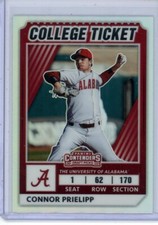 2022 Panini Elite Extra Edition College Tickets Optic Holo Connor Prielipp #12