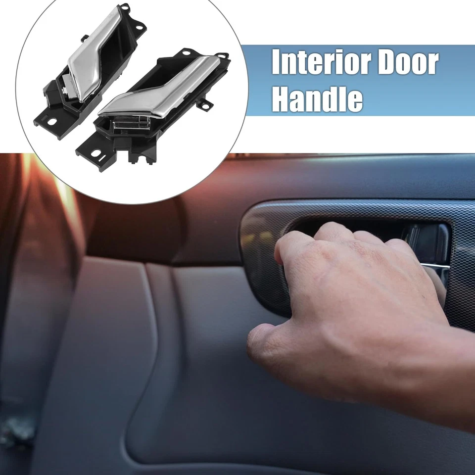 Maçaneta interna da porta cromada esquerda+direita para Chevy Captiva Sport 2012 2013 2014 2015 - Imagem 4 de 4