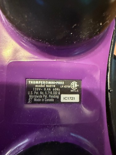 Masajeador Thumper Mini Pro 2 3 velocidades masaje de percusión con caja bolsa de viaje usado en excelente estado - Imagen 4 de 10