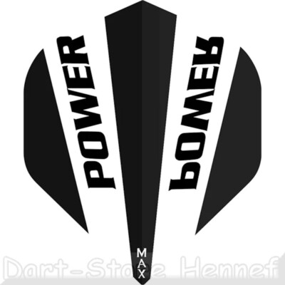 6 Dart Flights McCoy MAX POWER, schwarz-weiß, 150 Micron