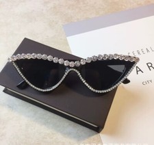 Sunglasses Biker Outdoors Style Sunglasses Black OG Rhinestone UV