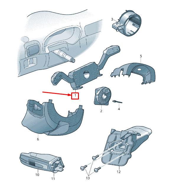 VW AMAROK 2H Lenksäulen-Kombischalter 6R5953507 9B9 6R59535079B9  