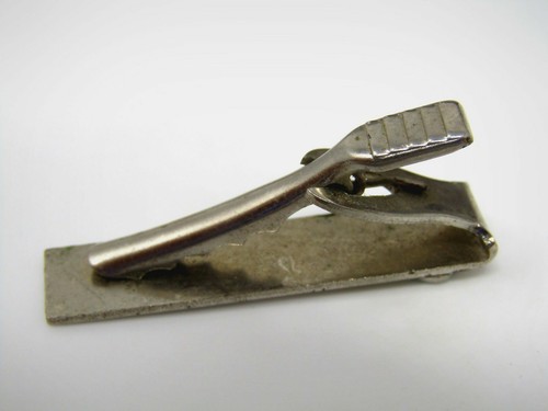 Vintage St. Stan's Krawattenklammer Bar blau Emaille Jungfrau Maria Wundertätige Medaille Metall - Bild 4 von 5