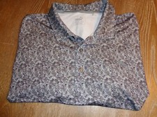 Puma Polo Shirt Men's 2XL Golf Performance Hawaiian Floral Dry Cell Gray