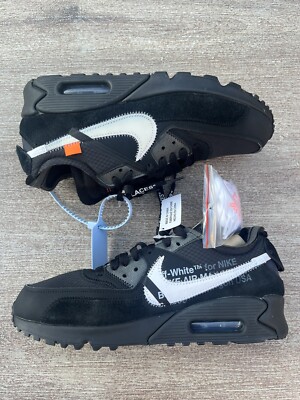Nike Air Max 90 x OFF-WHITE (2019) Black Size 8.5 - AA7293 001 New