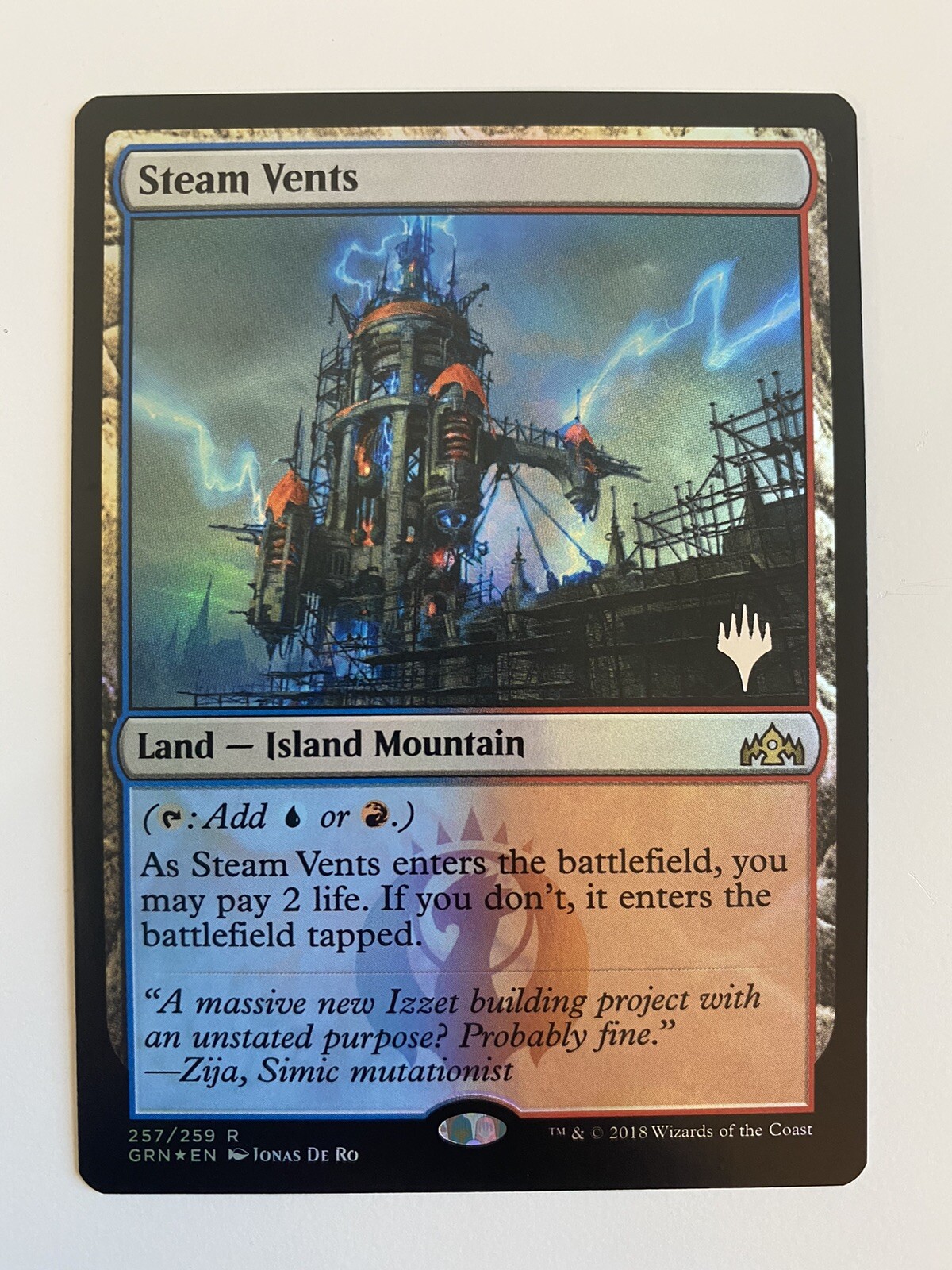 Steam Vents *PROMO FOIL* MTG GRN MT/NM Shock Land PW Stamp Combined Shipping