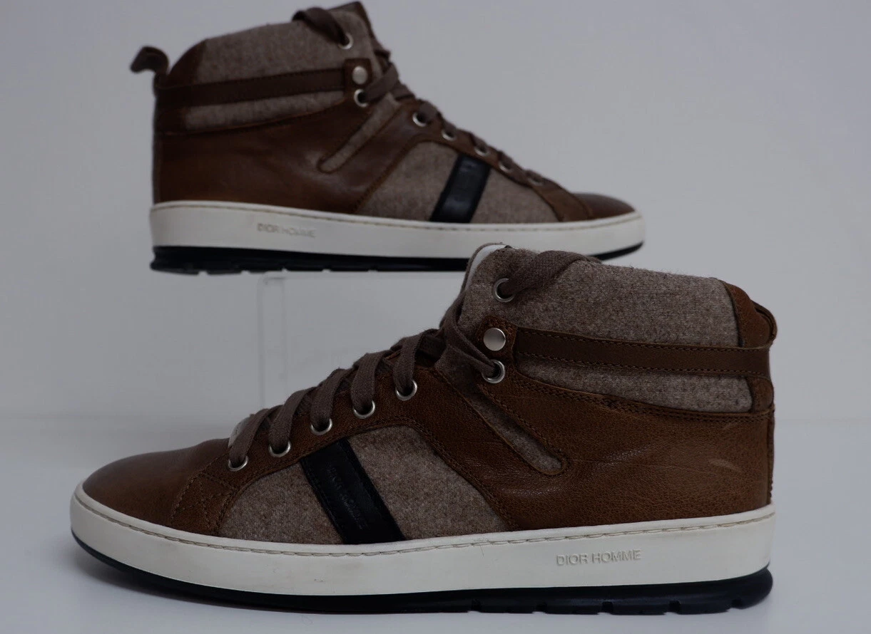Baskets Dior Brown Hi Tops pour hommes taille 41 Royaume Uni 7 très bonnes