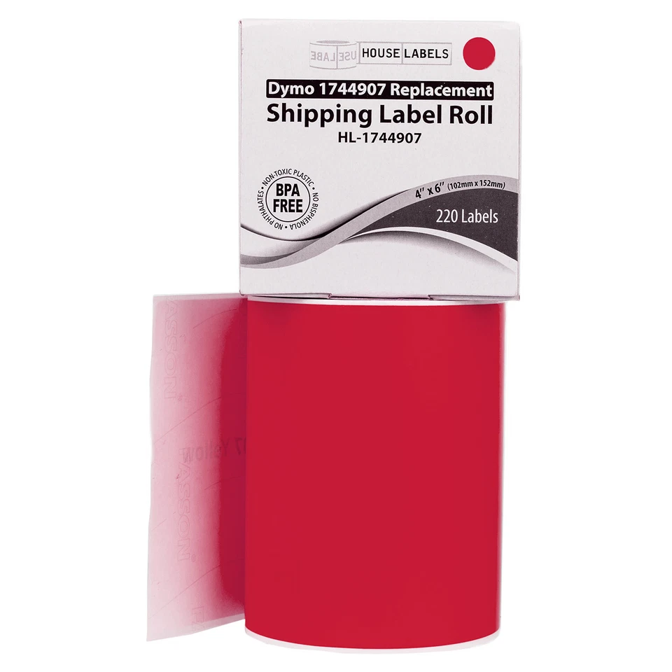 DYMO LW 1744907 RED 4XL 4x6 4"x6" - FIFTEEN Rolls All-Purpose Labels - FREE SHIP - Image 2 of 4