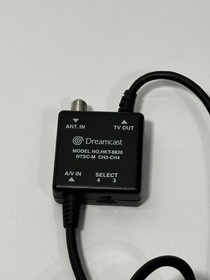 OEM Sega Dreamcast RF RFU Switch Adapter Antenna Cable Cord Model HKT-8820