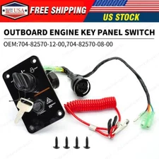 NEW Outboard Single Engine Key Switch Assembly Panel Fits Yamaha 704-82570-12-00