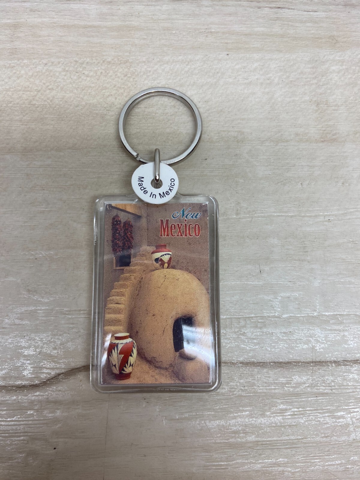 Vintage Acrylic Key Chain New Mexico Travel Souvenir NOS