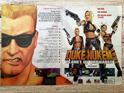 Duke Nukem Land of the Babes Playstation 1 PS1 PSX 2000 Promo Ad