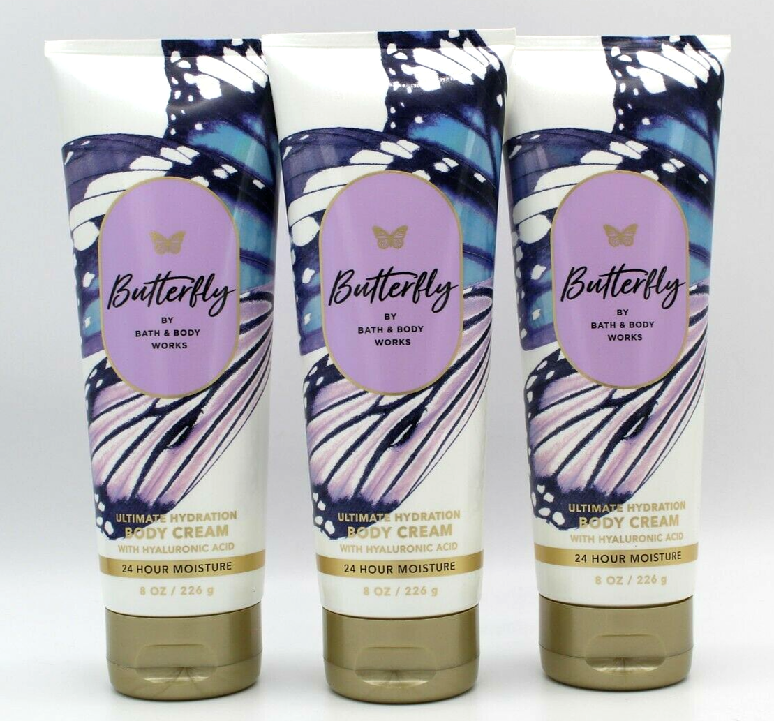 Bath & Body Works Butterfly Ultimate Hydration Body Cream Set of 3