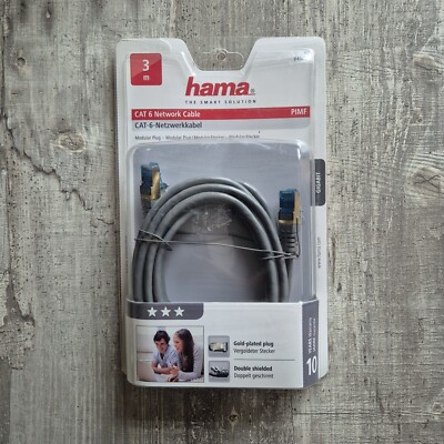 Hama 3,0m Cat 6 Netzwerk-Kabel Lan-Kabel Patch-Kabel  Gigabit Ethernet