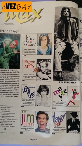 MAX 10-1995 Rivista - KIM ROSSI STUART poster JIM CARREY DAVID BOWIE KEANU REEVE - Picture 2 of 11