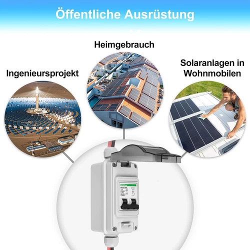 DC Trennschalter Solar PV Umschalter Ausschalter Freischalter 2-polig 32A 500V - Bild 8 von 9